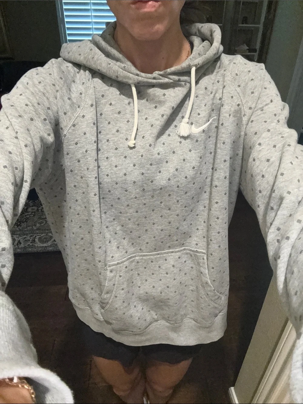 Nike Women’s Medium Grey Hooded Pullover Sweatshirt
